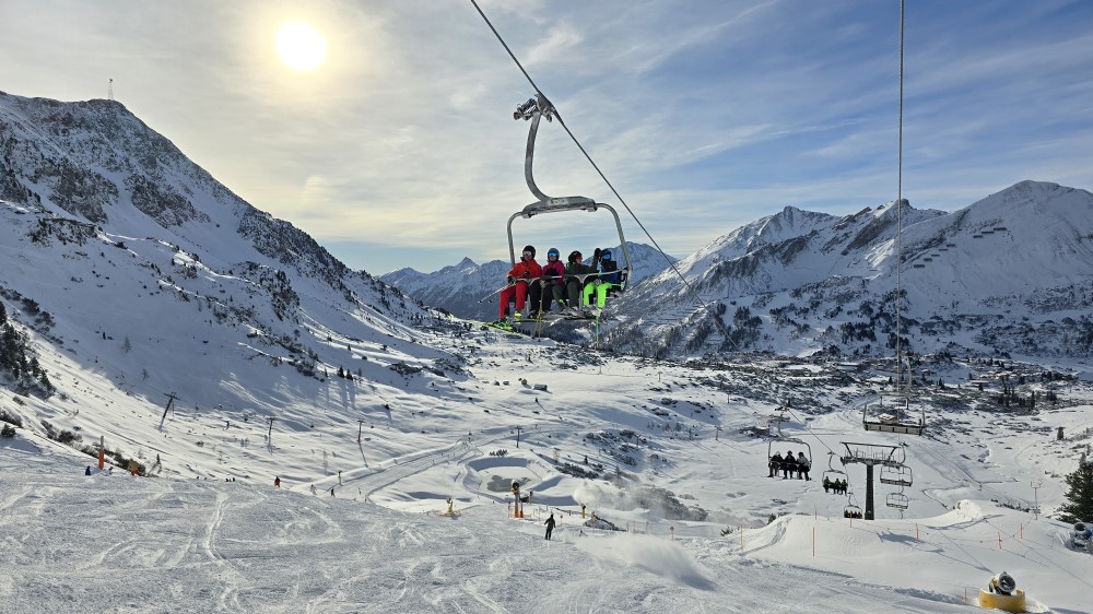 Wintersport in Lunagau, Obertauern.